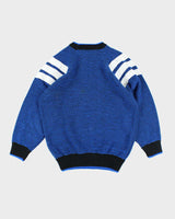 Vintage 90's Contrast Patterned Chunky Knit Jumper - M