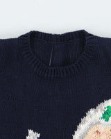 Vintage 80's Cola Christmas Santa Graphic Chunky Knit Jumper - M