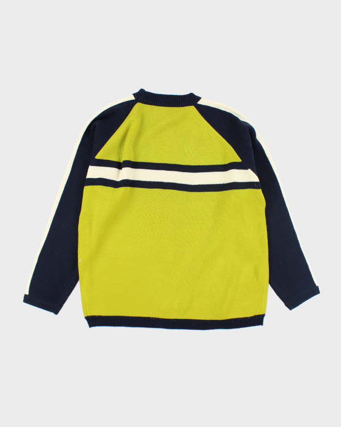 Vintage Y2K Striped Heavyweight Chunky Knit Jumper - M
