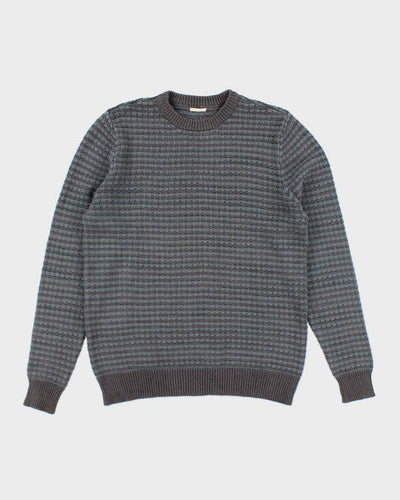 Vintage 90's Heavyweight Striped Chunky Knit Jumper - L