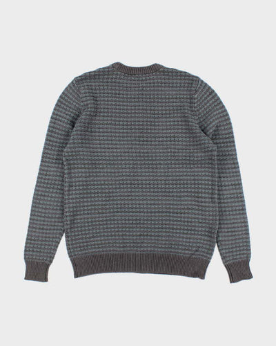 Vintage 90's Heavyweight Striped Chunky Knit Jumper - L