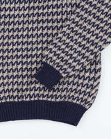 Vintage 80's Patterned Wool Chunky Knit Jumper - L