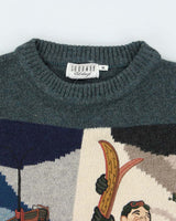 Vintage 90's Heavyweight Outdoors Graphic Chunky Knit Jumper - M