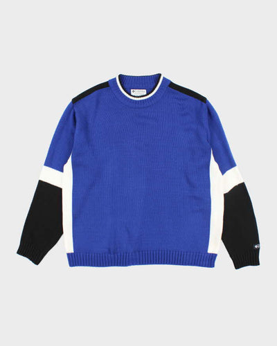 Vintage 90's Columbia Heavyweight Patterned Chunky Knit Jumper - XL