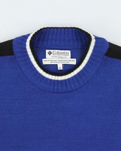 Vintage 90's Columbia Heavyweight Patterned Chunky Knit Jumper - XL
