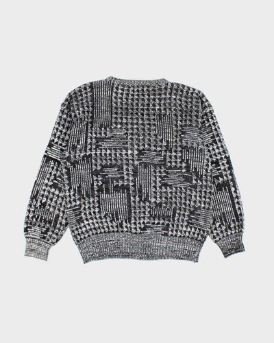 Vintage 90's Heavyweight Patterned Chunky Knit Jumper - M
