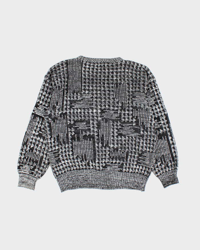 Vintage 90's Heavyweight Patterned Chunky Knit Jumper - M