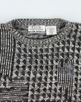 Vintage 90's Heavyweight Patterned Chunky Knit Jumper - M