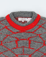 Vintage 90's Heavyweight Patterned Chunky Knit Jumper - M