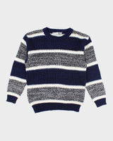 Vintage 90's Impulse Striped Heavyweight Oversized Knit Jumper - S