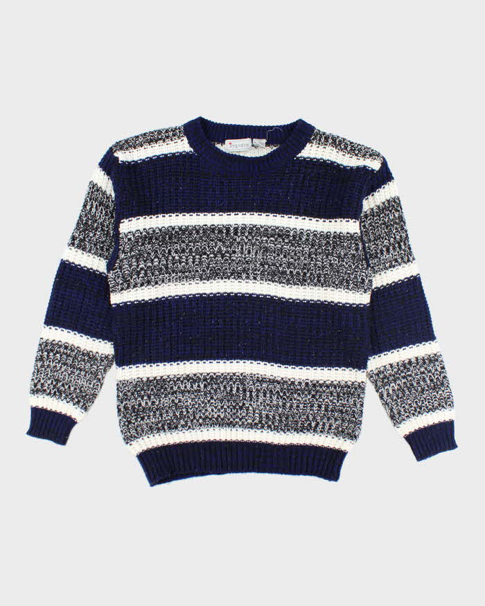 Vintage 90's Impulse Striped Heavyweight Oversized Knit Jumper - S