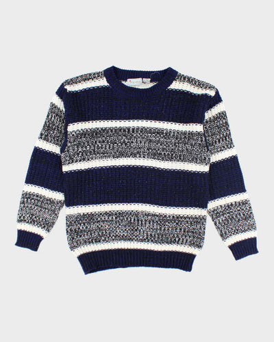 Vintage 90's Impulse Striped Heavyweight Oversized Knit Jumper - S