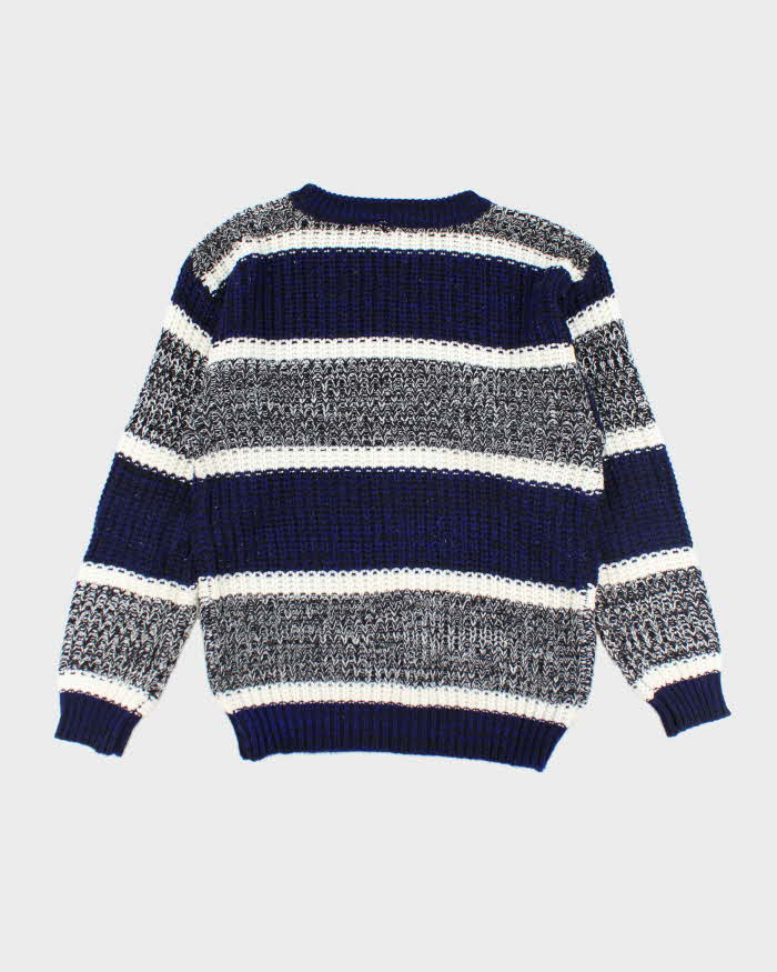 Vintage 90's Impulse Striped Heavyweight Oversized Knit Jumper - S