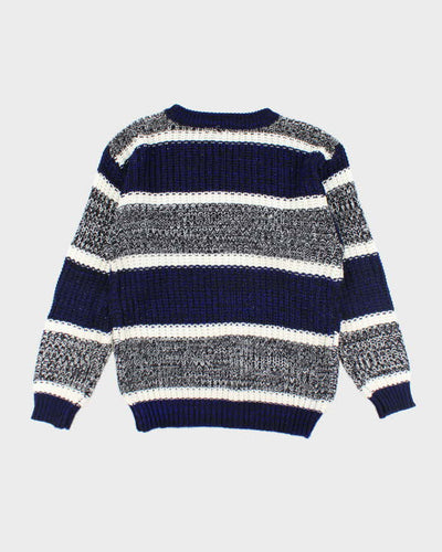Vintage 90's Impulse Striped Heavyweight Oversized Knit Jumper - S