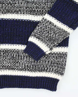 Vintage 90's Impulse Striped Heavyweight Oversized Knit Jumper - S
