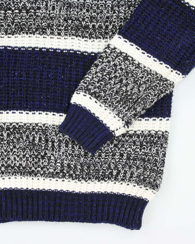 Vintage 90's Impulse Striped Heavyweight Oversized Knit Jumper - S
