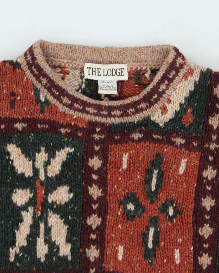 Vintage 90's The Lodge Heavyweight Wool Chunky Knit Jumper - L
