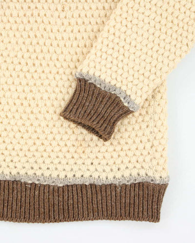 Vintage 80's Caldwell Handmade Wool Chunky Knit Jumper - L