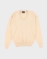 Vintage Snowlotus Cashmere V-Neck Jumper - M