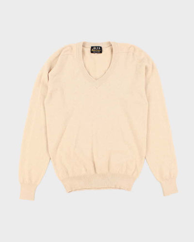 Vintage Snowlotus Cashmere V-Neck Jumper - M