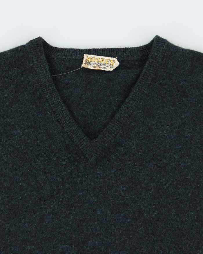 Vintage Moores Cashmere V-Neck Jumper - M
