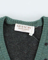 Vintage 80's Givenchy Gentleman Paris Wool V-Neck Knit Jumper - S