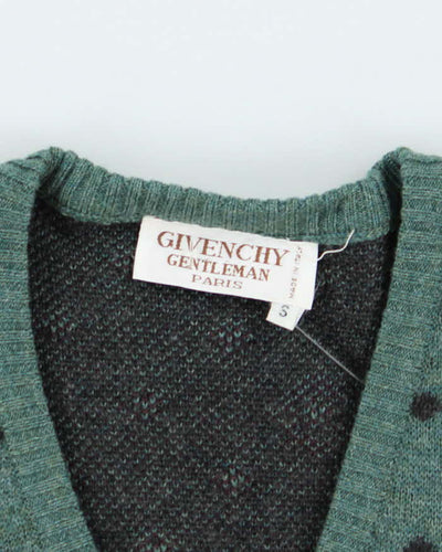 Vintage 80's Givenchy Gentleman Paris Wool V-Neck Knit Jumper - S