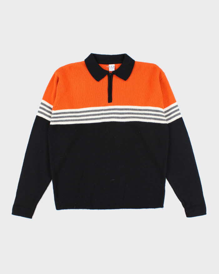 Vintage U2 Clothing Wool Blend Quarter Zip Jumper - L