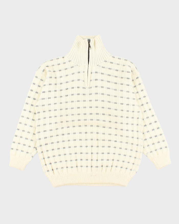 Vintage Sebsatex Alpaca Quarter Zip Jumper - M