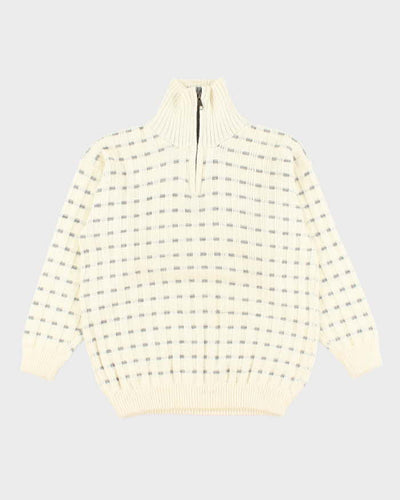 Vintage Sebsatex Alpaca Quarter Zip Jumper - M