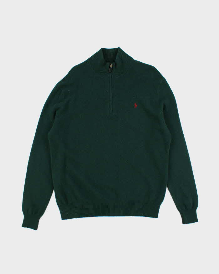 Vintage 2000's Ralph Lauren 1/4 Zip Merino Wool Blend Knit - XL