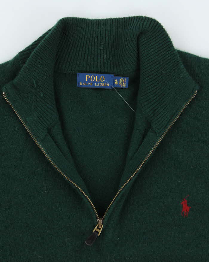 Vintage 2000's Ralph Lauren 1/4 Zip Merino Wool Blend Knit - XL