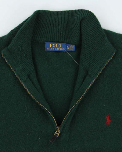Vintage 2000's Ralph Lauren 1/4 Zip Merino Wool Blend Knit - XL