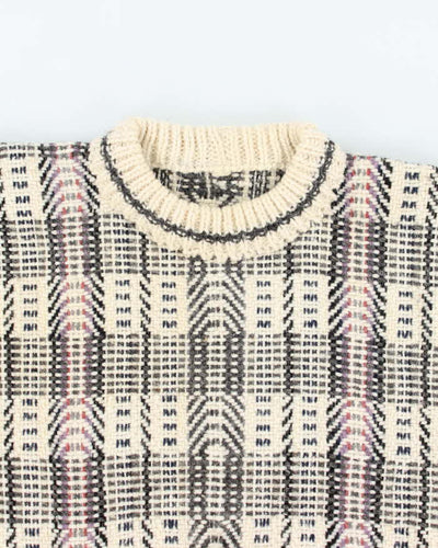 Vintage Handmade Chunky Knit Wool Jumper - L