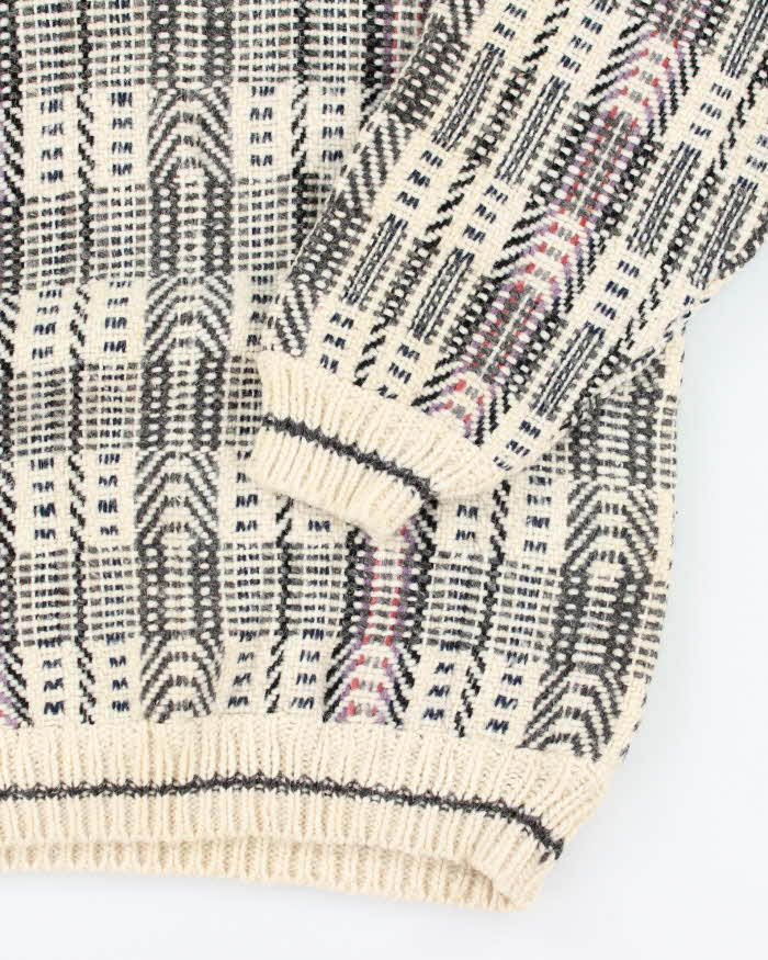 Vintage Handmade Chunky Knit Wool Jumper - L