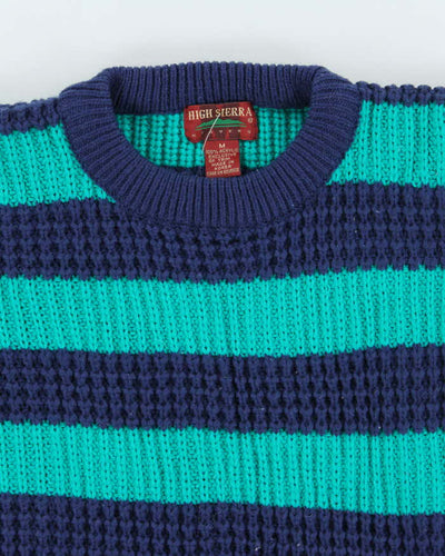 Vintage High Sierra Striped Chunky Knit Jumper - M