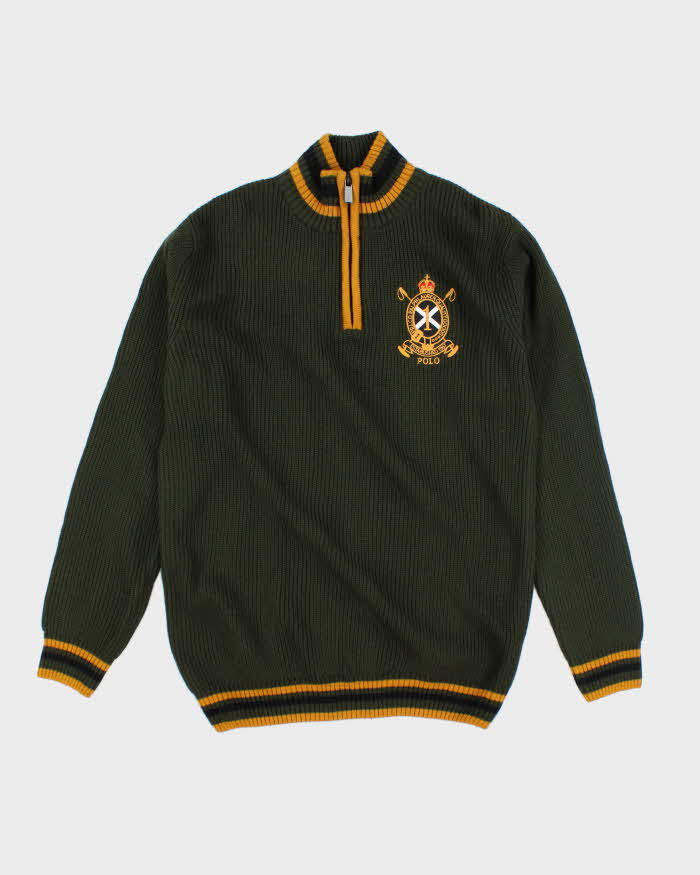 Vintage 2000's Ralph Lauren 1/4 Zip Chunky Knit - L