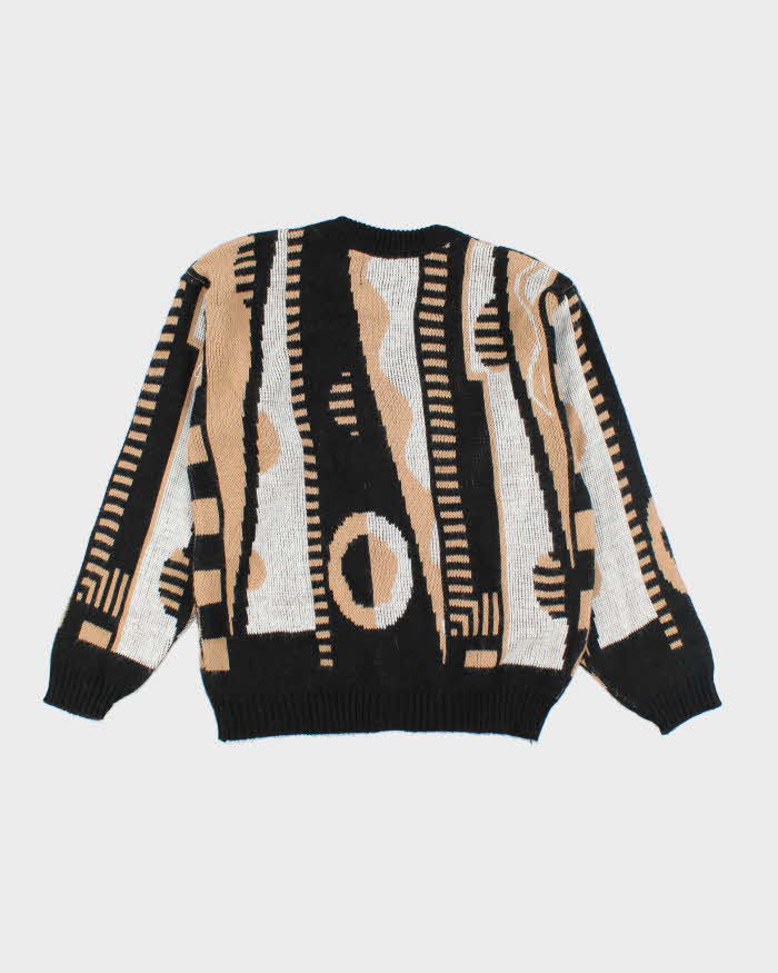 Vintage 90's J.J. Blu Patterned Wool Blend Knit Jumper - L