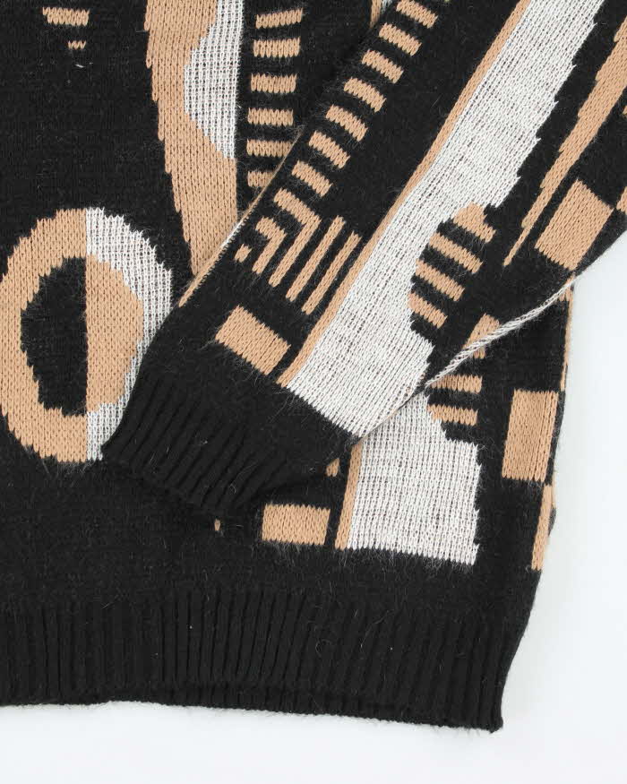 Vintage 90's J.J. Blu Patterned Wool Blend Knit Jumper - L