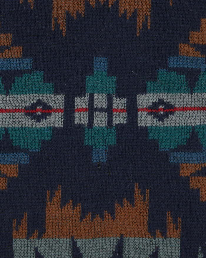 Vintage 90's Pendleton Heavyweight Wool Patterned Chunky Knit Jumper - XL