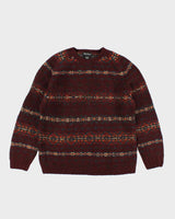 Vintage 2000's Eddie Bauer Patterned Wool Chunky Knit Jumper - XL
