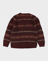 Vintage 2000's Eddie Bauer Patterned Wool Chunky Knit Jumper - XL