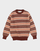 Vintage 90's ADAX Wool Patterned Knit Jumper - M