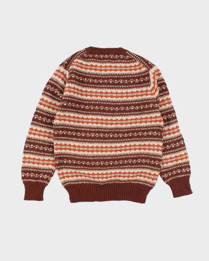 Vintage 90's ADAX Wool Patterned Knit Jumper - M