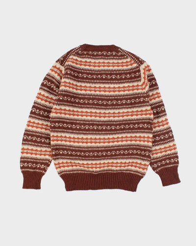 Vintage 90's ADAX Wool Patterned Knit Jumper - M