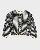 Vintage Santoni Patterned Chunky Wool Blend Knit Jumper - L