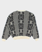 Vintage Santoni Patterned Chunky Wool Blend Knit Jumper - L