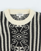 Vintage Santoni Patterned Chunky Wool Blend Knit Jumper - L