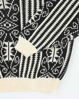 Vintage Santoni Patterned Chunky Wool Blend Knit Jumper - L