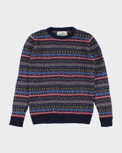 Vintage Penfield 100% Lambswool Patterned Chunky Knit Jumper - M